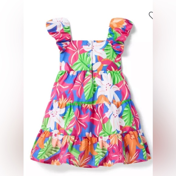Janie and Jack Tropical Floral Tiered Dress - Picture 2 of 4